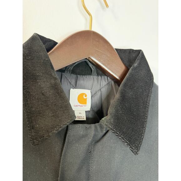 Carhartt Firm Duck Insulated Traditional Coat Jacket 3 Warmest Rating Black XL - Picture 7 of 14